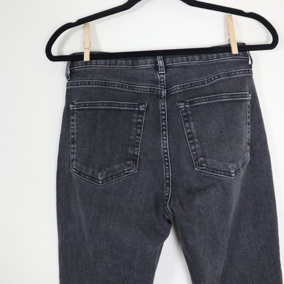 Everlane Size 28 Ankle High Rise Jeans Stretch Denim Gray Skinny Leg - Picture 8 of 9